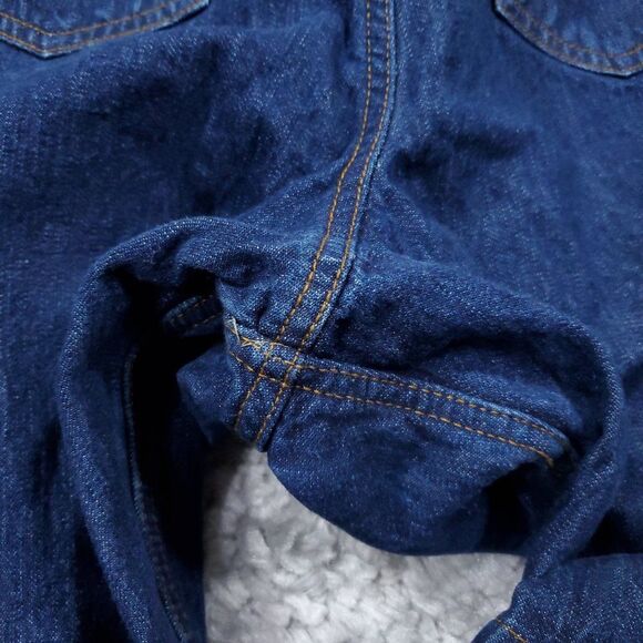 Natural Reflections Flannel Lined Straight Leg Jeans Women's Size 12 Blue Denim - Picture 4 of 12